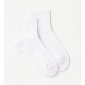 Girlfriend Collective White Quarter Crew Socks